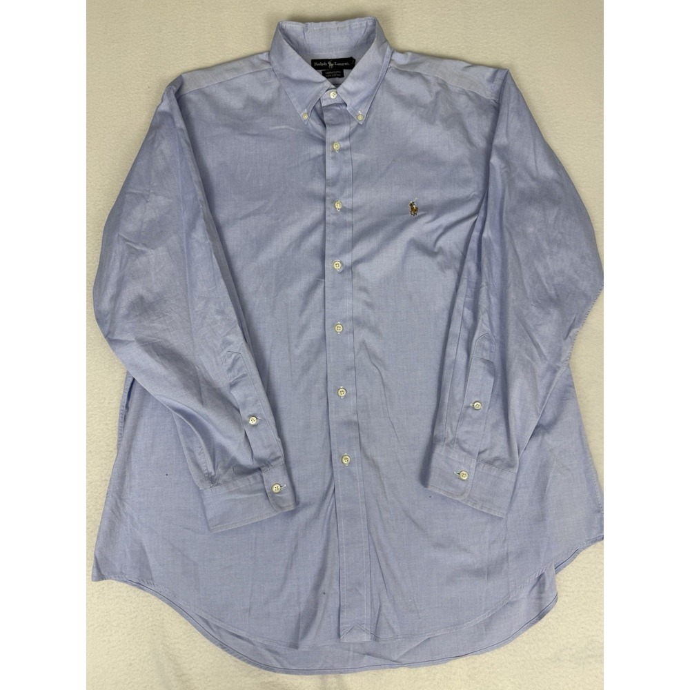 Vintage Ralph Lauren Yarmouth Long Sleeve Button Down Shirt 16-34 Flesh Pony Men